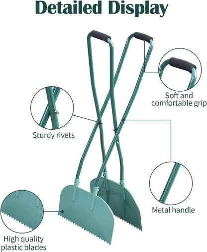 Leaf Grabber Leaf Rake Picker Upper Scoops with Long Handle Garden Rake for Yard Work Yard Tools for Lawn Cleaning