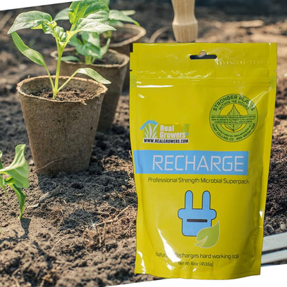 Real Growers Recharge - Mycorrhizae Instant Compost Tea/Soil Microbes for Plant Growth - 16oz