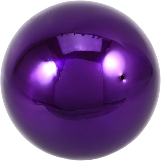 Garden Reflective Ball Gazing Globe Ball Gazing Ball Shiny Hollow Sphere Sparkling Gazing Door Decor Mirror Ball Mirrors Stainless Steel Outdoor Purple Ball Rack