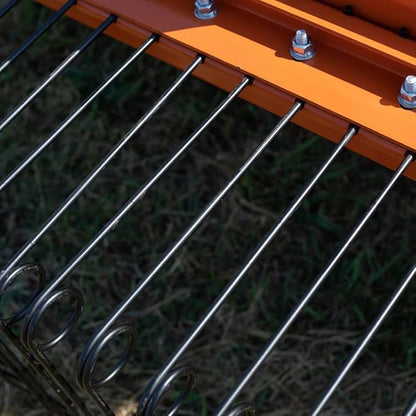 Titan Attachments 3 Point Pine Straw Needle Rake, Category 1 Tractors, Coil Spring Tines, Drag-Behind Landscape (Rake Width: 6')
