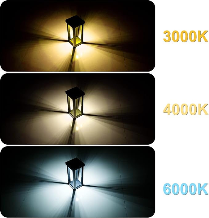 Solar Patio Floor Lamp Outdoor, 2 Pack Solar Landscape Path Lights with 3 Light Modes, Garden Decorations Waterproof 12H Endurance Cordless Landscaping for Porch Lawn Yard Backyard (Black)