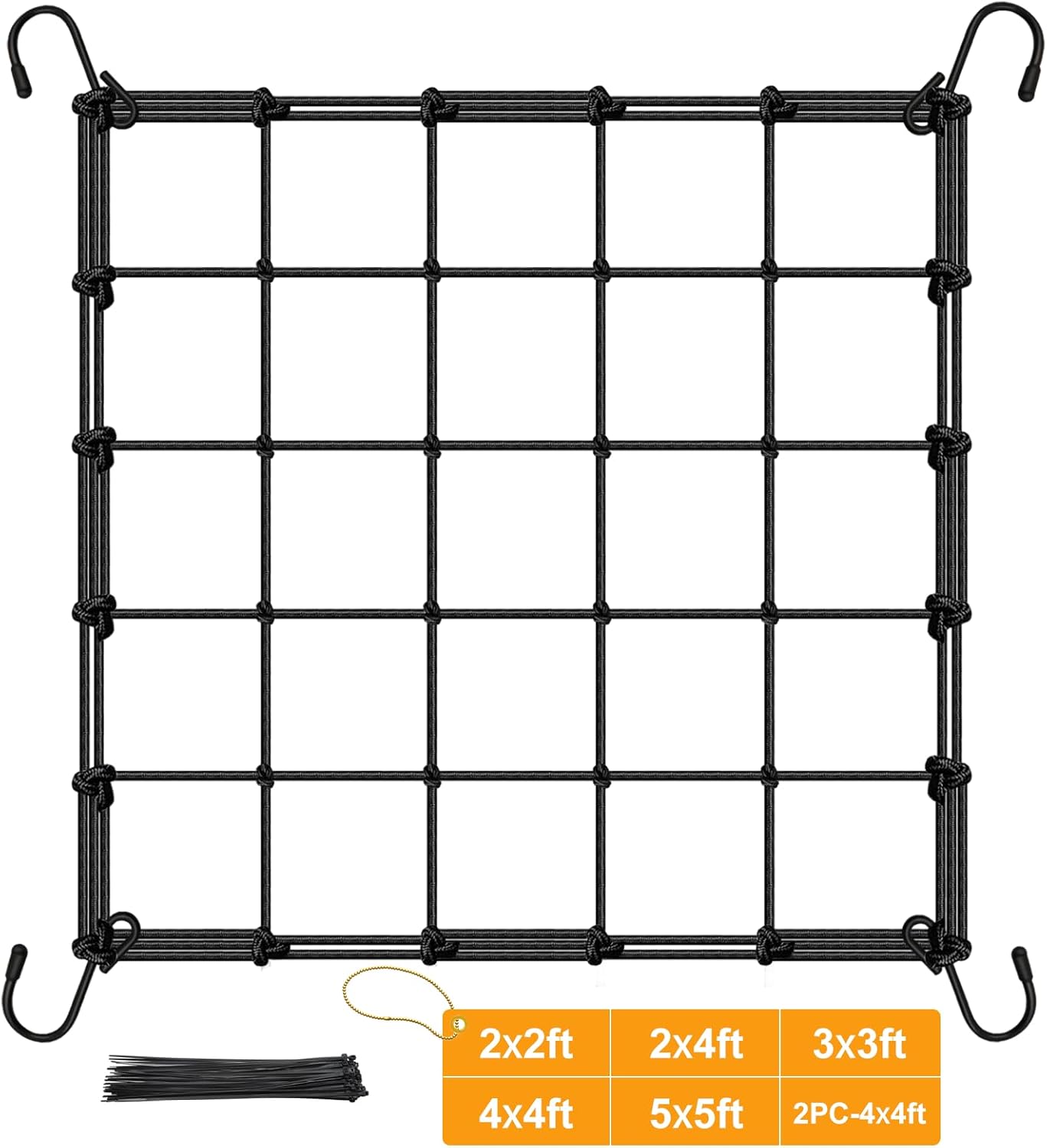 Scrog Net 2x2 Trellis Net for Grow Tent, Elastic Heavy Duty Trellis Netting with Hooks for Indoor Plant Growing Tents, Hydroponics, Trellis for Climbing Plants Outdoor