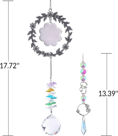 Wedding Anniversary Suncatcher Gifts for Wife, Suncatcher Wedding Present for Couple, Crystal Sun Catcher for Rainbow Maker, Birthday Gift Idea for Wife Anniversary Wifey Husband Girlfriend Her