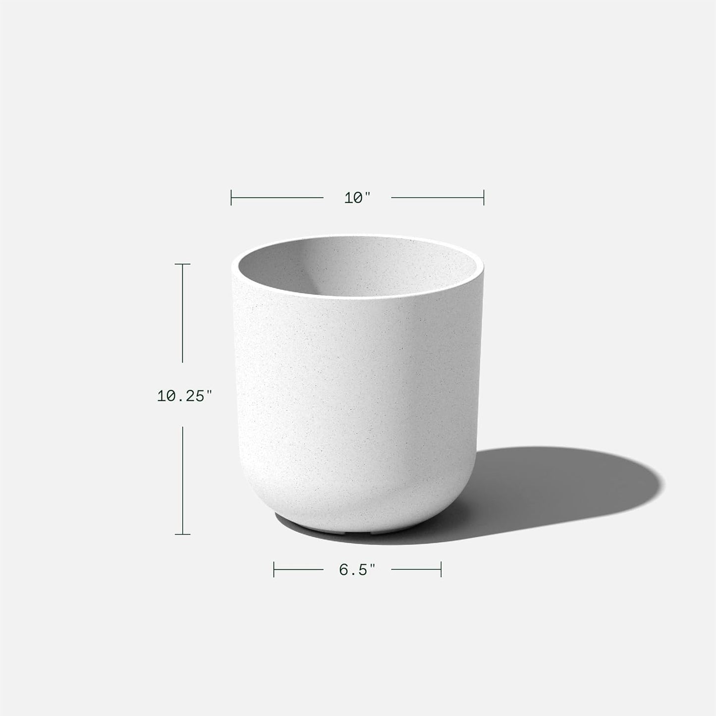 Veradek Mason Series Lima Planter - Round Planter for Indoor or Outdoor Porch/Garden | Made from Plastic-Stone Composite with Drainage Holes | Modern Décor for Succulents, Flowers, Small Plants