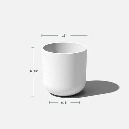 Veradek Mason Series Lima Planter - Round Planter for Indoor or Outdoor Porch/Garden | Made from Plastic-Stone Composite with Drainage Holes | Modern Décor for Succulents, Flowers, Small Plants