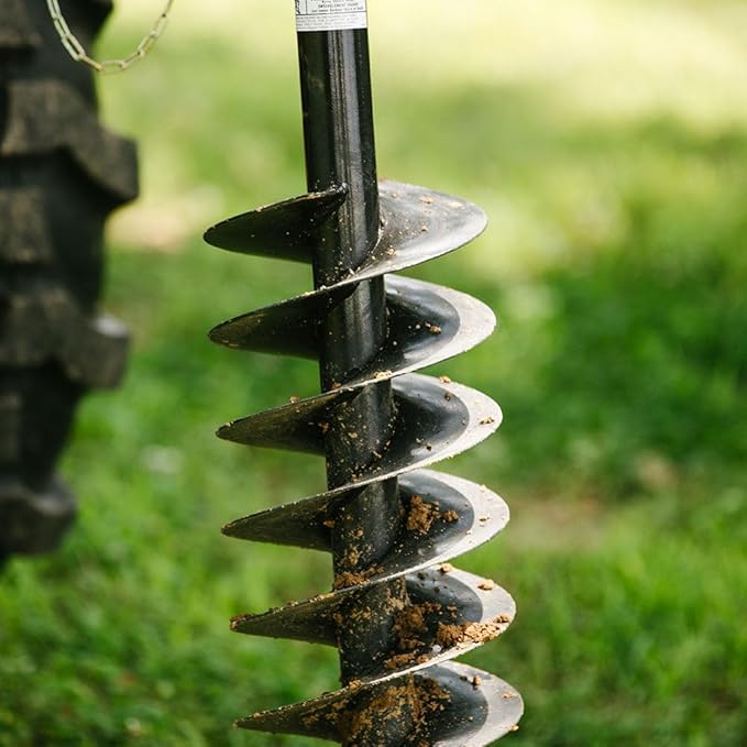 Titan Attachments 30 HP 3 Point Post Hole Digger with 9" Auger Attachment, Fits Cat 1 Tractors for Fence Post Holes, Deck Installation