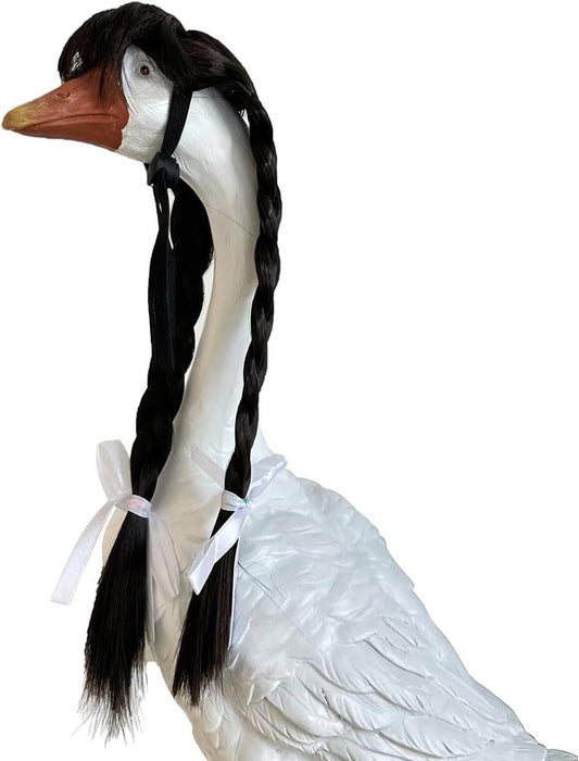 Porch Goose Wigs, Porch Goose Outfits Lawn Goose Statue Accessories for Outdoor Garden Patio Yard