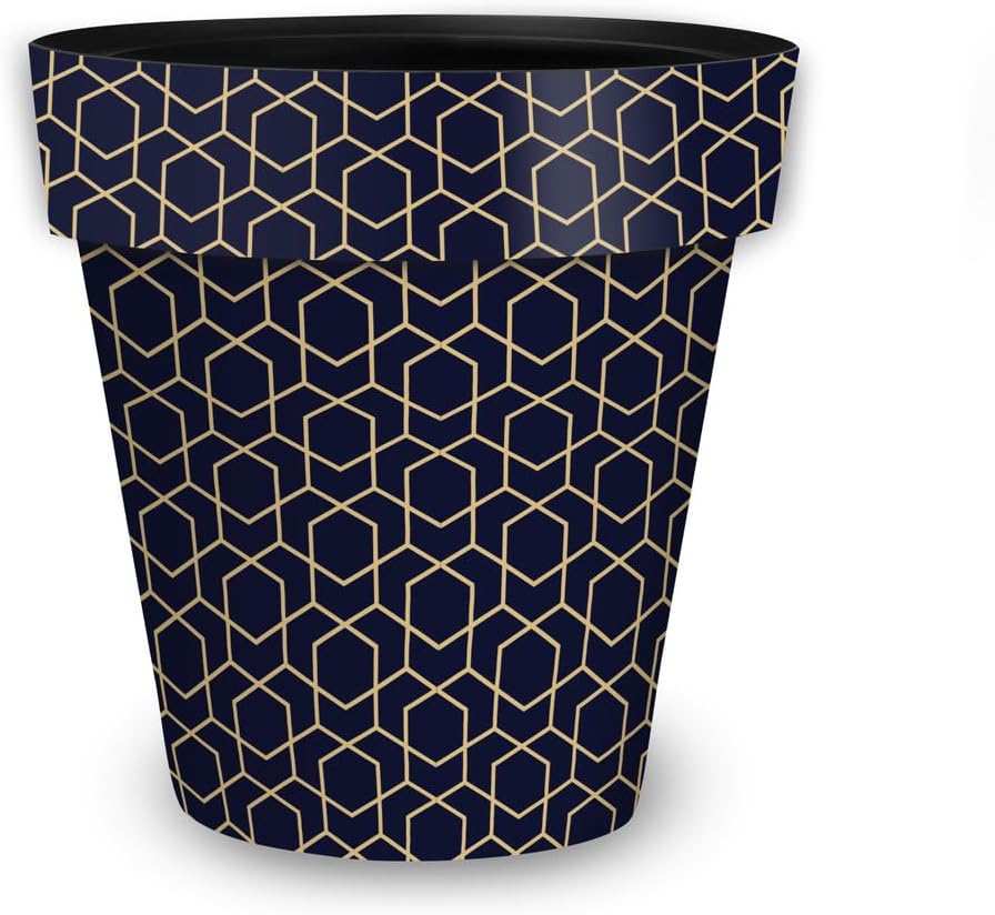 Briarwood Lane Blue Geometric Small Planter