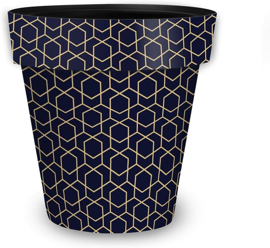 Briarwood Lane Blue Geometric Small Planter