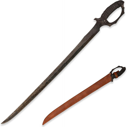 SV Handmade cast Manganese Steel Chopping Blade Sword, Full Tang, Outdoor, Hunting, Camping, Hiking, Survival, with Protective Cover, Multiple Styles to Choose from