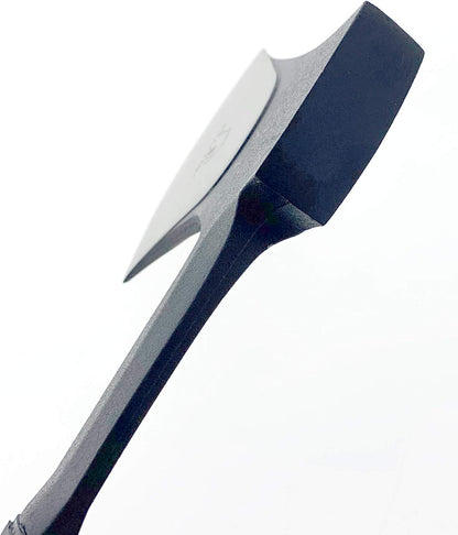 K-Musculo Otakumod 11" Tactical Ranger Axe. Hatchet. Stainless Steel Blade with Hard Cover. for Outdoor Camping - Hiking to Cut Branches, Make Fire. EDC Tasks (Black-Fire Starter)