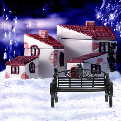 NUOBESTY 2Pcs Dollhouse Miniature Bench Mini Park Chair Mini Park Benches Fairy Garden Decoration Dollhouses Furniture Accessories