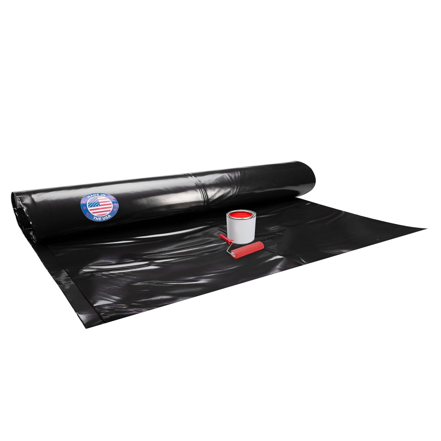 Black Construction Plastic Sheeting 6 mil, 40' x 100' (4000 sq. ft.) - Thick Plastic Cover for Construction, Painting, Greenhouse - Heavy Duty Plastic Sheeting - LDPE Plastic Roll by IDL Packaging
