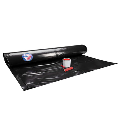Black Construction Plastic Sheeting 6 mil, 40' x 100' (4000 sq. ft.) - Thick Plastic Cover for Construction, Painting, Greenhouse - Heavy Duty Plastic Sheeting - LDPE Plastic Roll by IDL Packaging