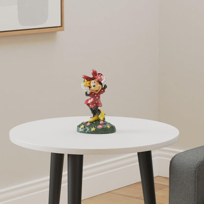 Minnie is Holding Flowers on her Head Everyday Outdoor Garden Statue, 8 Inches Tall, Official Licensed Disney Product