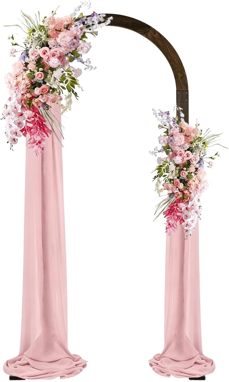 6.89 ft Wooden Wedding Arch – Large Balloon Arch Backdrop Stand, Wood Arch Arbor Arch Frame for Wedding, Proposals, Valentine's Day, Garden Decoration