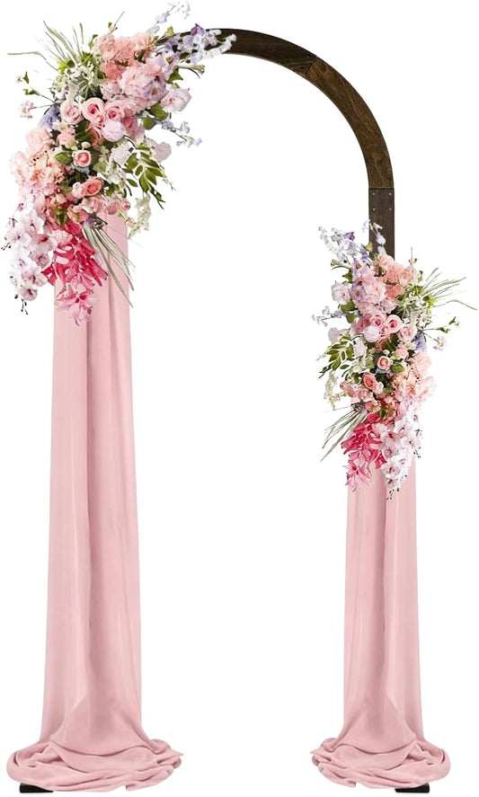 6.89 ft Wooden Wedding Arch – Large Balloon Arch Backdrop Stand, Wood Arch Arbor Arch Frame for Wedding, Proposals, Valentine's Day, Garden Decoration