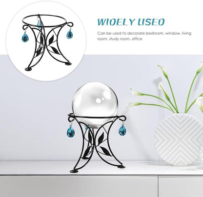SUPVOX European Style Metal Gazing Ball Stand, Creative Garden Reflective Ball Holder, Iron Base for Outdoor Decoration, 5.51 X 5.51 X 5.11 Inches