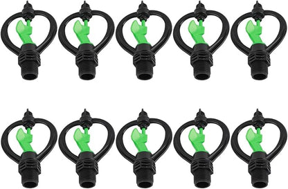 HEEPDD 10Pcs Irrigation Spray Nozzles, G1/2in Impeller Butterfly Nozzles 360 Degree Automatic Rotation Sprinkler Heads for Agricultural Irrigation