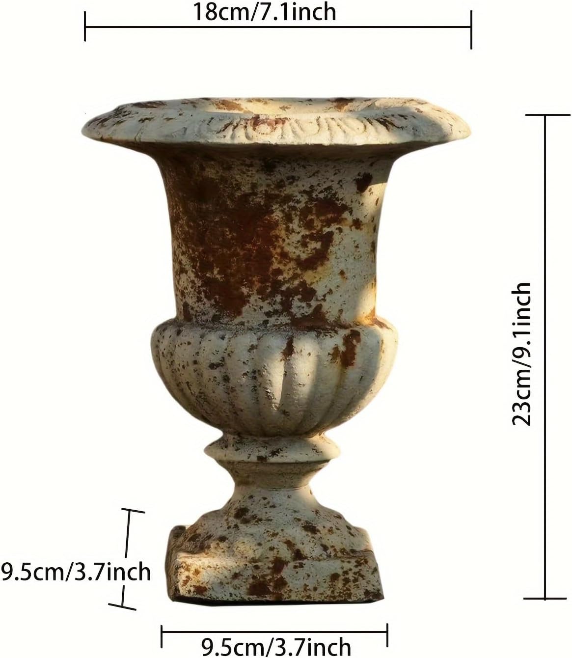 9 inch Retro Planters Urn Outdoor Planters Indoor Decor - Vintage Pots Tree Planter for Outdoors Patio,Garden,Indoor Vase for Office Livingroom Shelf Decor