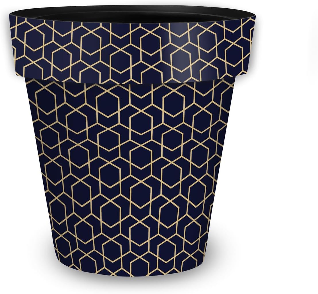 Briarwood Lane Blue Geometric Medium Planter