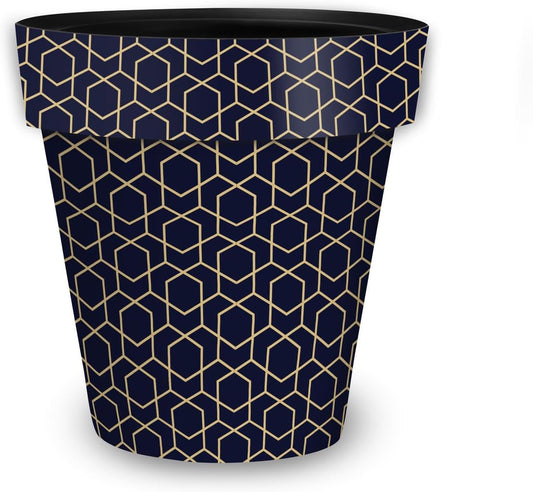 Briarwood Lane Blue Geometric Medium Planter