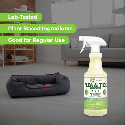 Mosquito Magician Indoor and Outdoor Spray - Use for Carpet, Furniture, Bedding, Couches & Pets – Plant-Sourced with Essential Oil– Rosemary, 16 OZ