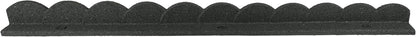 Playsafer L Shaped Flexible Rubber Scalloped Edger for Lawns Landscaping and Playground | Easy No Dig Installation| 4' Long (2, Dark Gray)