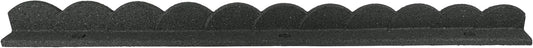 Playsafer L Shaped Flexible Rubber Scalloped Edger for Lawns Landscaping and Playground | Easy No Dig Installation| 4' Long (2, Dark Gray)