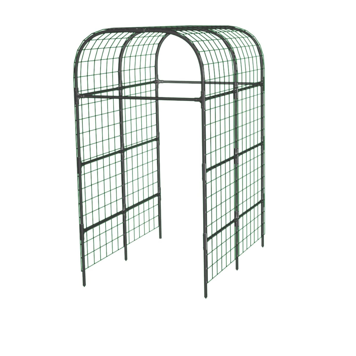 Metal Garden Arch Trellis, 7.3Ft Black for Raised Beds, Plant Support for Cucumbers & Climbing