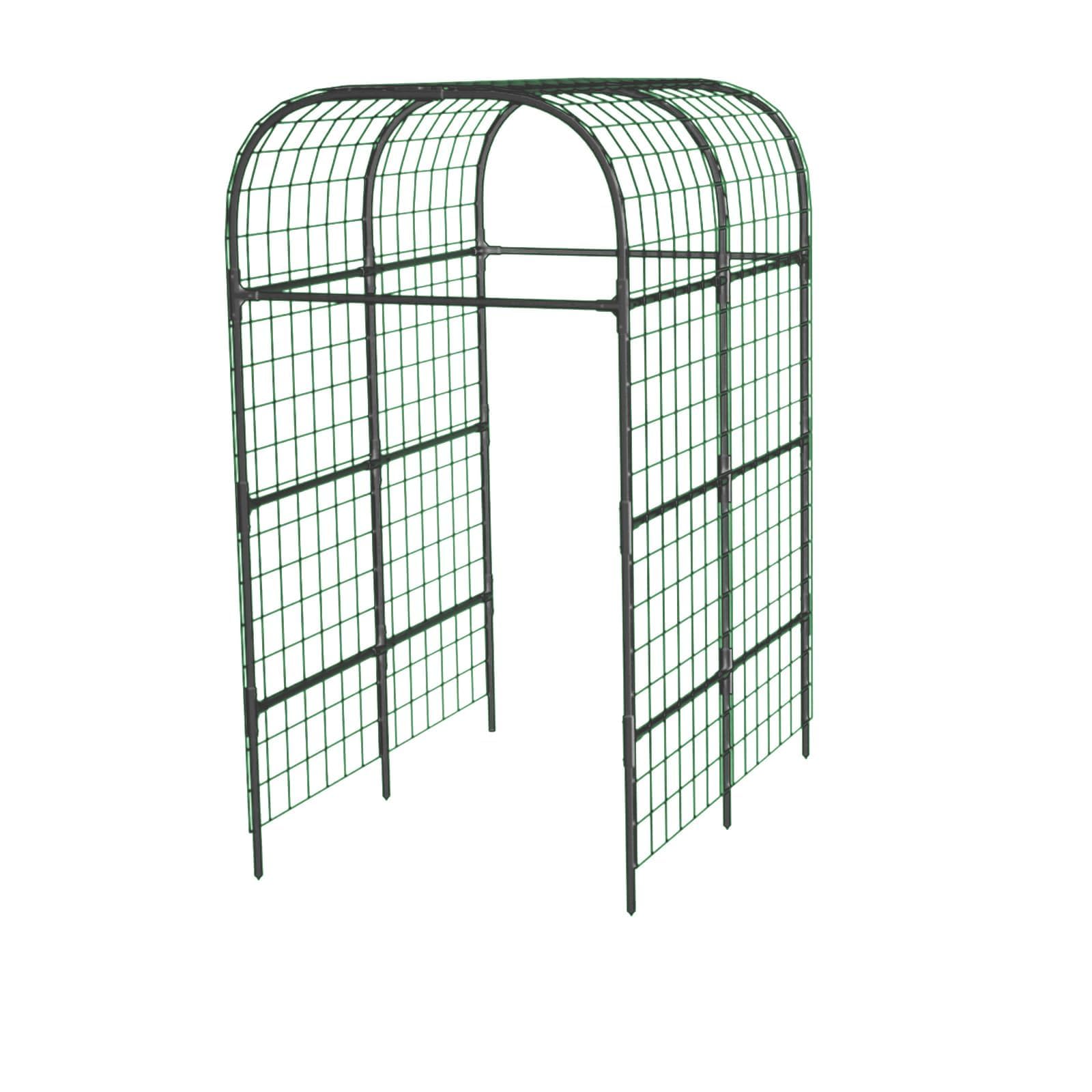 Metal Garden Arch Trellis, 7.3Ft Black for Raised Beds, Plant Support for Cucumbers & Climbing