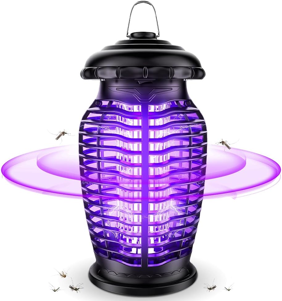 Bug Zapper Indoor Outdoor, 4200V Mosquito Zapper, 15W Fly Zapper, Mosquito Killer, Fly Traps, Flying Insects Zapper Indoor Outdoor,