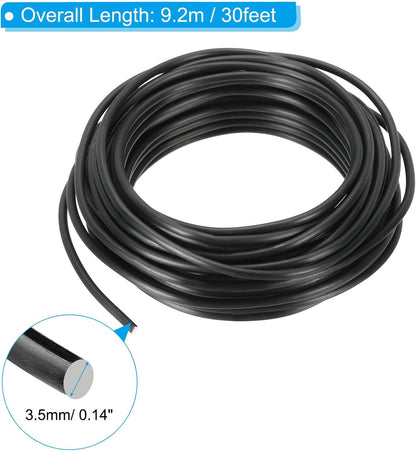 PATIKIL 3.5mm x 30ft Bonsai Training Wire,Floral Wire Stems Anodized Aluminum Tree Wire for Gardening Branch Fixing,Black