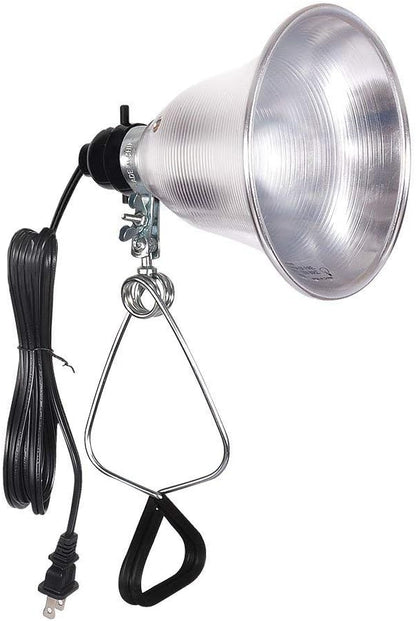 Simple Deluxe Clamp Lamp Light 60 Watt with 5.5 Inch Aluminum Reflector (no Bulb Included), 6 Feet Cord, 1 Pack, Black
