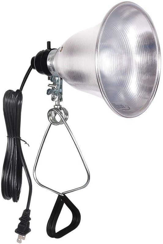 Simple Deluxe Clamp Lamp Light 60 Watt with 5.5 Inch Aluminum Reflector (no Bulb Included), 6 Feet Cord, 1 Pack, Black