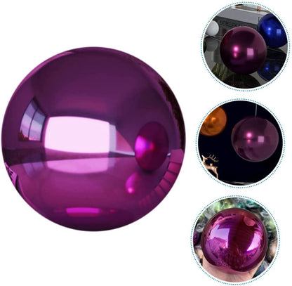 Happyyami Stainless Steel Ball Gazebo Garden Mirror Reflective Ball Decorative Sphere Outdoor Gazing Globe Unbreakable Decorative Sphere