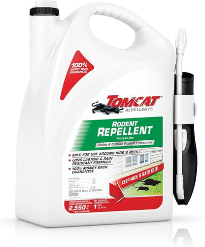 Tomcat Rodent Repellent for Indoor and Outdoor Mouse and Rat Prevention, Ready-to-Use, 1 gal. (2-Pack)