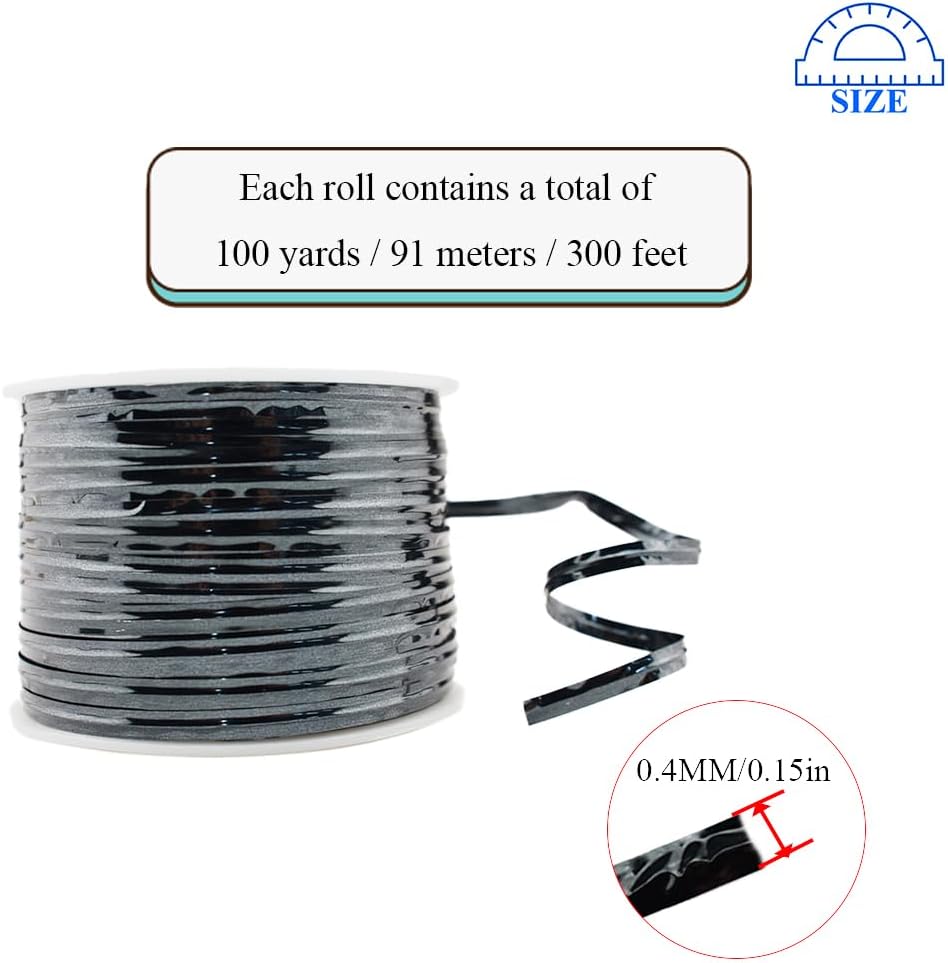 HAHIYO 100Yards/300Feet/91M Black Metal Twist Ties Bread Candy Coffee Bag Ties Plant Garden Twist Ties for Cellophane Treat Bag Gift Wraping Bag Plastic Bag Halloween Party Cake Present Art Craft