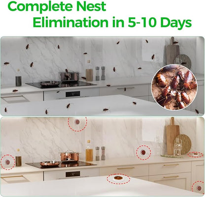 32PCS Roach Bait & Killer – Effective Cockroach Repellent and Gel for Quick Elimination of Indoor Roach Nests, Suitable of Roaches, Easy to Use, Perfect Solution for Hard-to-Reach Areas.