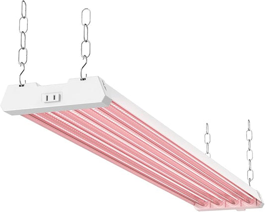 Sunco Grow Lights for Indoor Plants LED, 4FT Grow Light for Greenhouse, 80W, Full Spectrum, Integrated Suspended Fixture, Linkable, Plug in, for Seedlings, Vegetables, Flowers