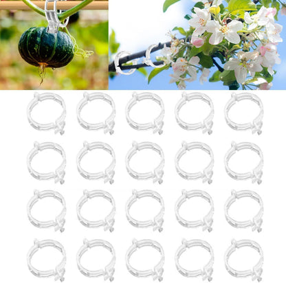 AIIONP 100 PCS Plant Support Clips Reusable Garden Clips, Secured Plastic Plant Clips, Tomato Support Clips for String Trellis for Climbing Plants Outdoor Indoor Plant Flowers Stem Vine Fixing Clips