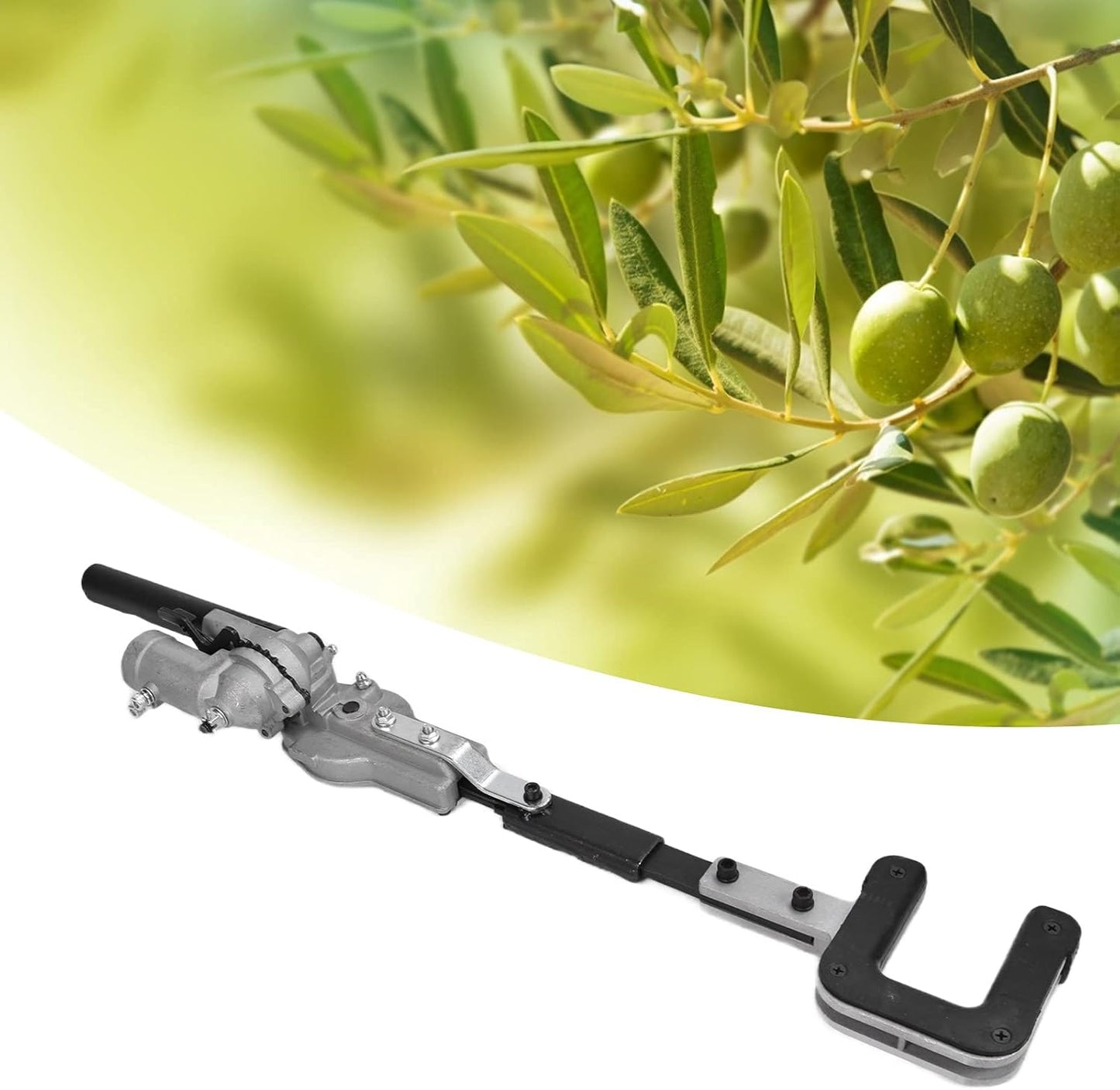 Fruit Picker Tool, 26MM Fruit Picker, Head 9 Teeth Scrap Picker, Aluminum Alloy Olive Apple Picker, Light Weight, for Orchards, Gardens