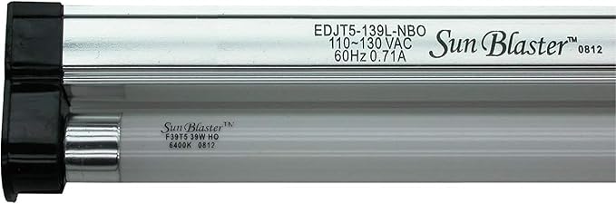 SunBlaster T5 High Output Fluorescent Strip Light, 3-Feet, natural
