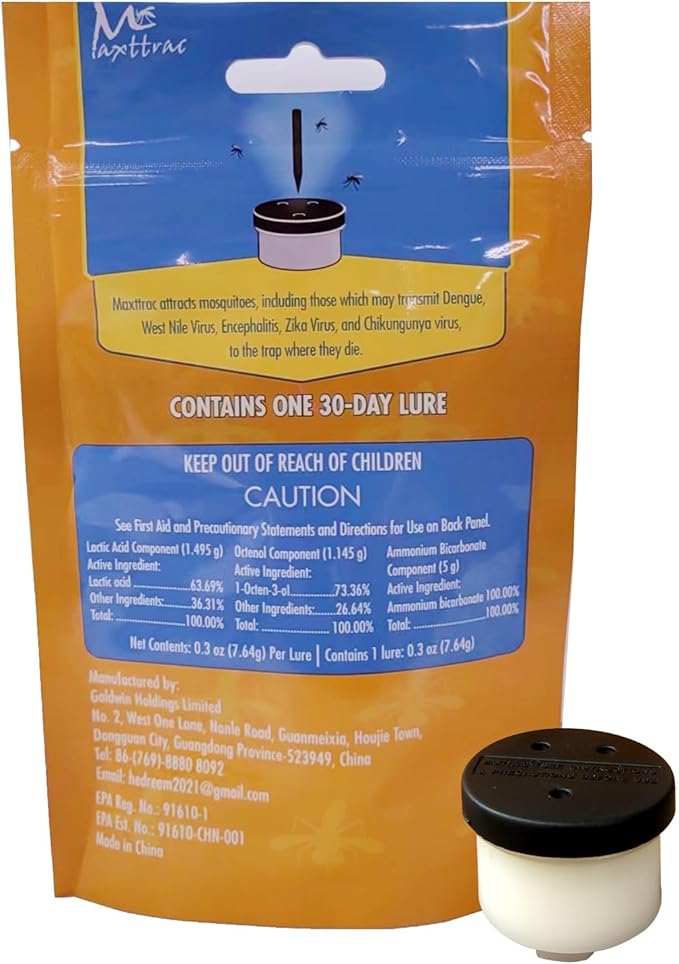 MM400 Trap + MAXTTRAC Lure: Premium Quality snags Mosquitoes, gnats, midges Across ½ Acre—3-Year Guarantee, Lures Blood-Suckers efficiently