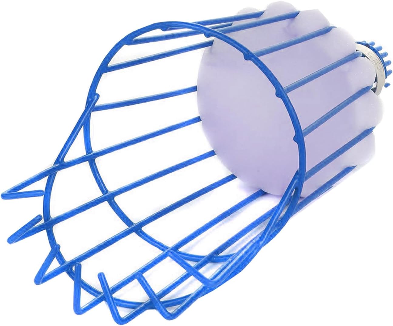 Fruit Picker Basket Only Twist-On Standard US Threaded Pole Integrated Non-Detachable Harvesting Tool Head with Protected Foam Cushion for Apple Peach Mango Pear, Blue(Pole Not Included)