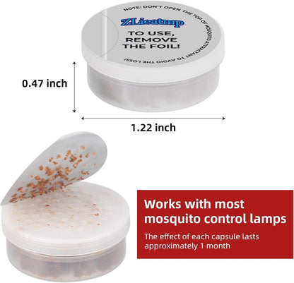 2025 Upgraded Pest Lures for Bug Zappers, 360-Day Lasting Lure Mosquito Attractant Bait Refill for Fly Traps, 12 Pack High Catch Rate Mosquito Attractant Indoor/Outdoor Traps