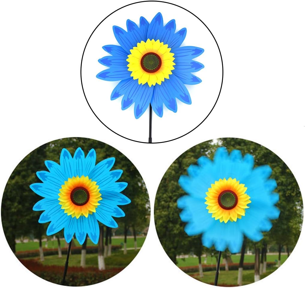 B bangcool Sunflower Lawn Pinwheels Wind Spinners Garden Party Pinwheel Wind Spinner for Patio Lawn & Garden (6 PCS)）