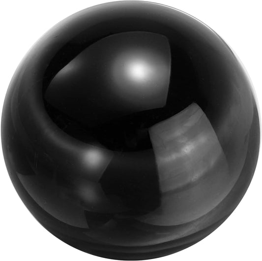 uxcell 25mm/1" Crystal Sphere Ball Glass Solid Decorative Sphere Crystal Ball Prop Ornament for Feng Shui Divination Fortune Telling Tabletop Fountain Decoration, Black