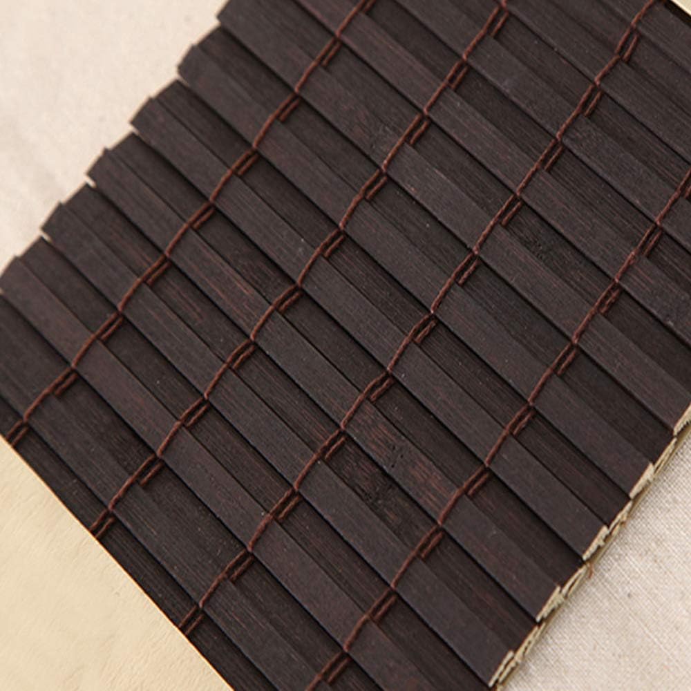 LETAU Cordless Wood Window Roller Shades, Bamboo Light Filtering Window Blinds for Indoor Home, Office, Kitchen, Pattern 3