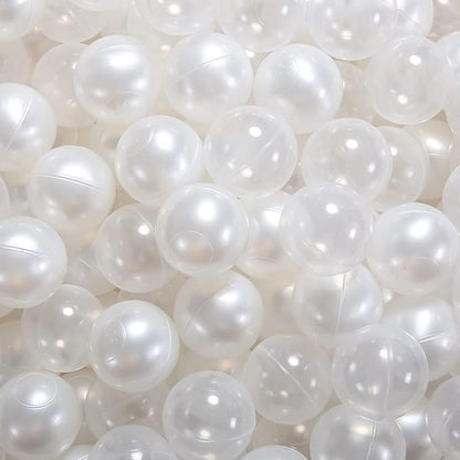 Ball Pit Balls for Kids, Plastic Refill 2.2 Inch Balls, 100 Pack, Bright Colors, Phthalate and BPA Free, Includes a Reusable Storage Bag with Zipper